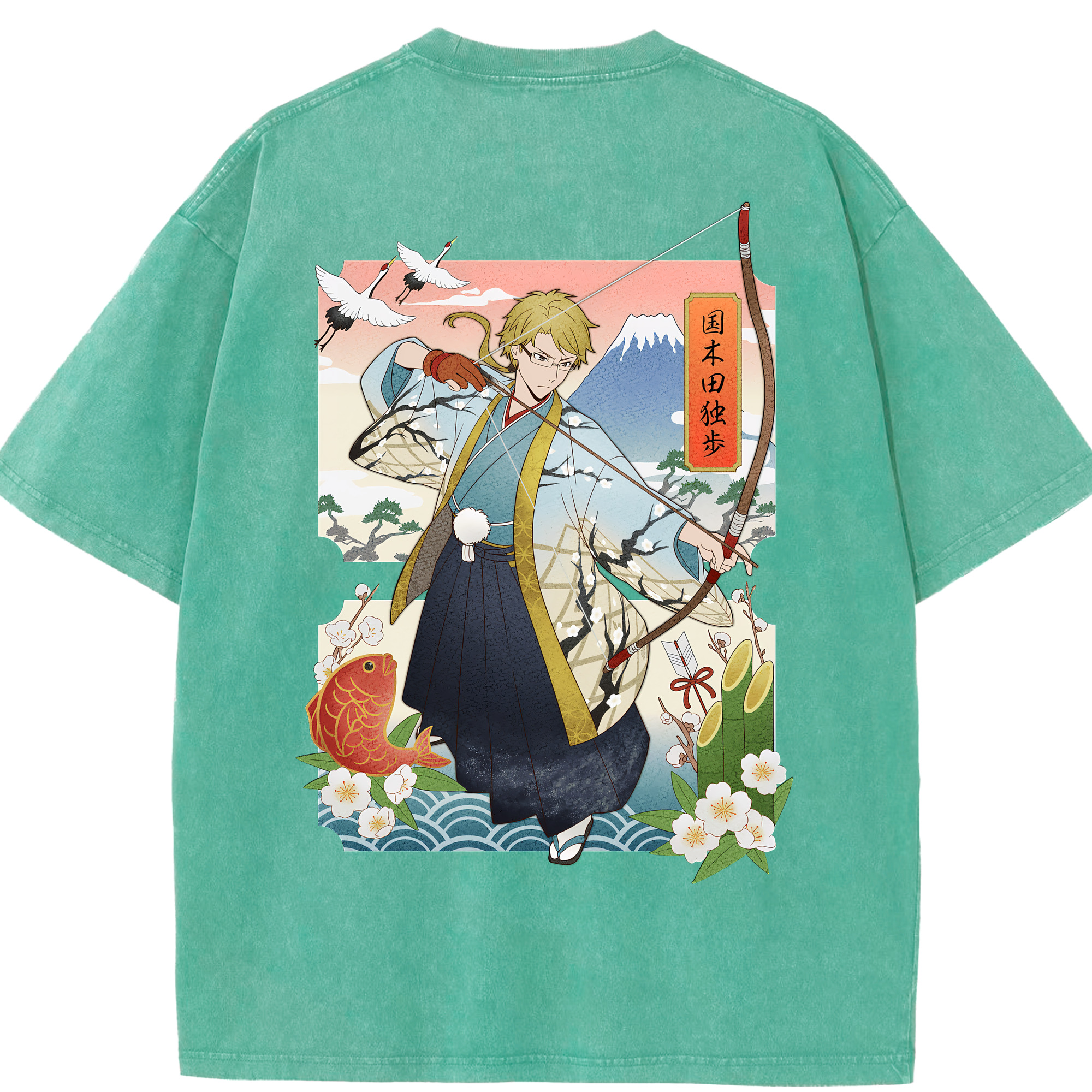 （画像用） 文豪ストレイドッグス Bungo Stray Dogs 綿100% ヴィンテージ風 半袖Tシャツ（背面プリント）